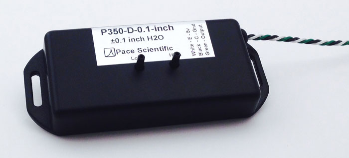 P350 Pressure Sensor with ± 0.1 inch H20 range