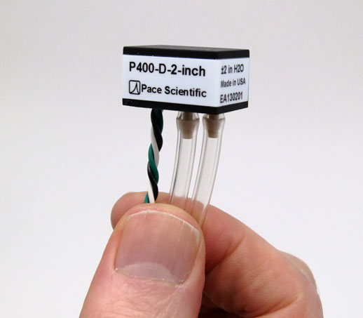 P400 Air Pressure Sensor with attached tubing - Pace Scientific