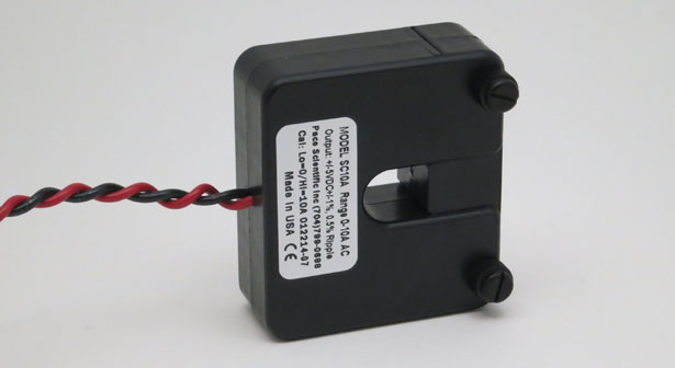 AC Current Sensor, 0-10 amp, self-powered, with 0-5vdc output - Pace Scientific